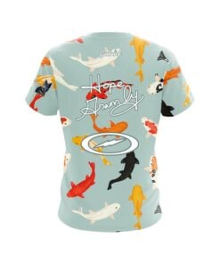 Alternative view of Storm Hope Gramly Teal Koi Fish CoolWick Bowling Jersey