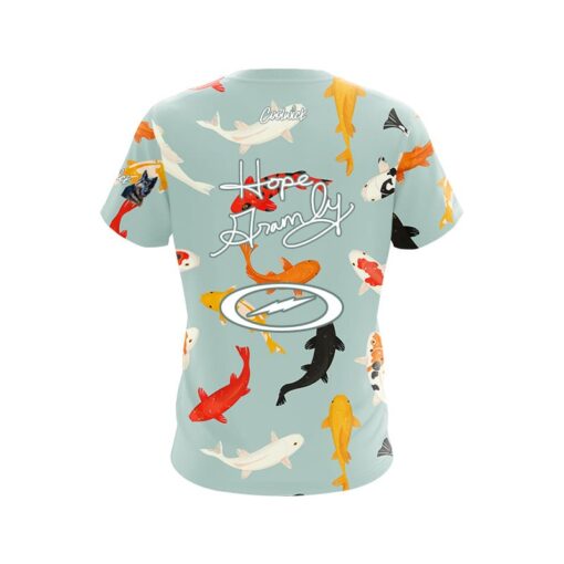 Storm Hope Gramly Teal Koi Fish CoolWick Bowling Jersey - Image 2