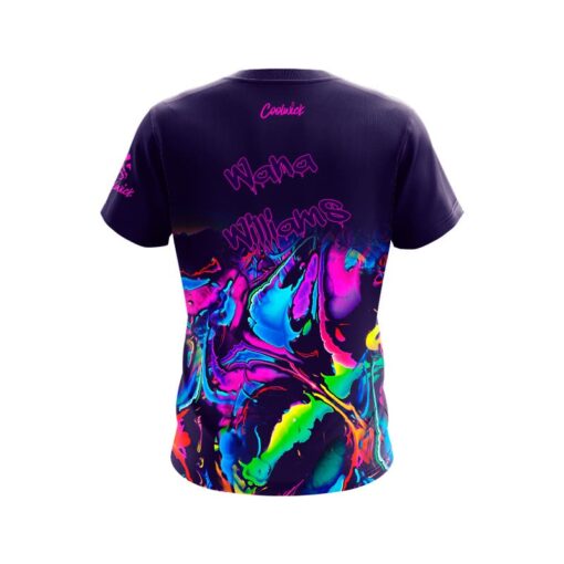 Storm Wana Williams Purple Wavy Rainbow CoolWick Bowling Jersey - Image 2