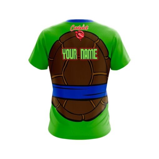 12Bagger Blue Turtle Ninja CoolWick Bowling Jersey - Image 2