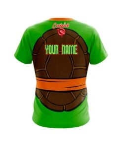 Alternative view of 12Bagger Orange Turtle Ninja CoolWick Bowling Jersey