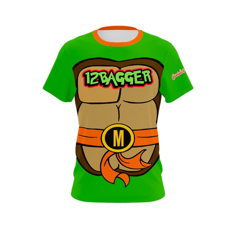12Bagger Orange Turtle Ninja CoolWick Bowling Jersey