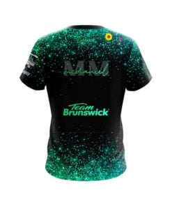 Alternative view of Brunswick Melanie McDaniel Aqua Emerald Glitter CoolWick Bowling Jersey