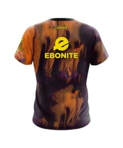 Alternative view of Ebonite Fireball Purple Gold CoolWick Bowling Jersey