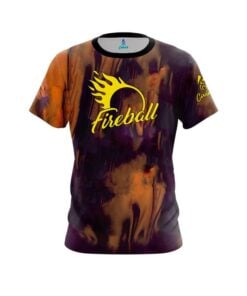Ebonite Fireball Purple Gold CoolWick Bowling Jersey