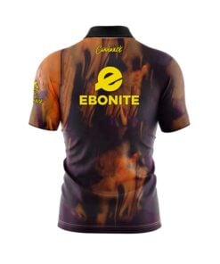 Alternative view of Ebonite Fireball Purple Gold Fast Track CoolWick Bowling Jersey