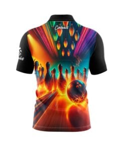 Alternative view of Fire Bowling Party Fast Track CoolWick Bowling Jersey