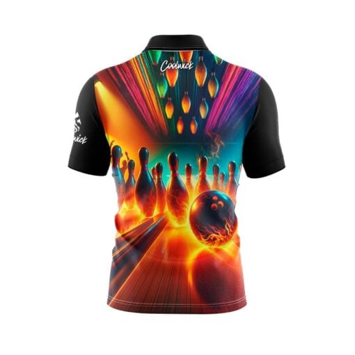 Fire Bowling Party Fast Track CoolWick Bowling Jersey - Image 2