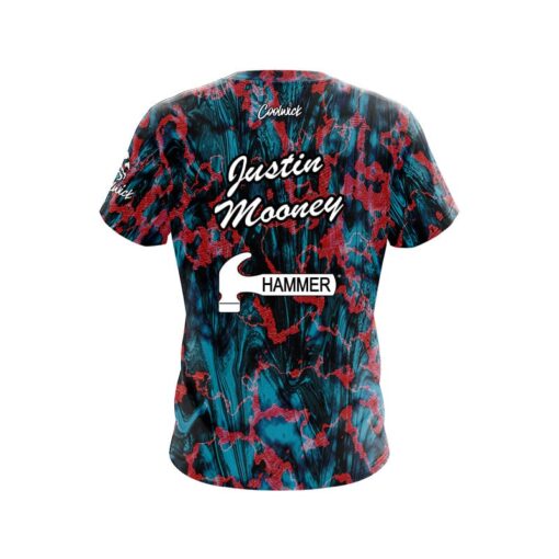 Hammer Justin Mooney Red Crust Marble CoolWick Bowling Jersey - Image 2