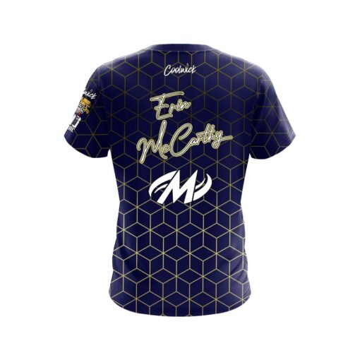 Motiv Erin McCarthy Navy Gold Hex CoolWick Bowling Jersey - Image 2