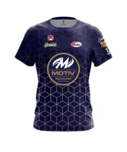 Motiv Erin McCarthy Navy Gold Hex CoolWick Bowling Jersey