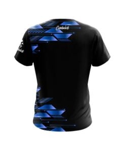 Alternative view of Blue Luxury Strikes CoolWick Bowling Jersey