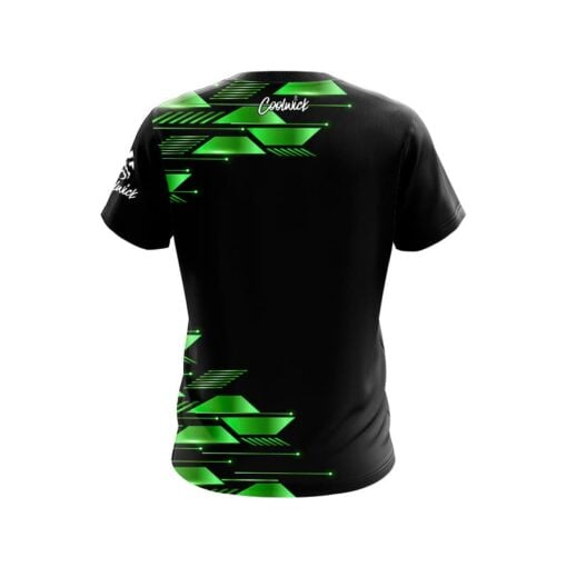 Green Luxury Strikes CoolWick Bowling Jersey - Image 2