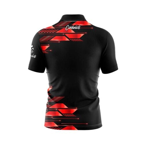 Red Luxury Strikes Fast Track CoolWick Bowling Jersey - Image 2