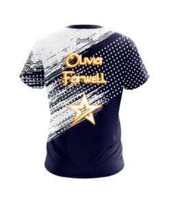 Alternative view of Roto Grip Olivia Farwell Navy Orange Grunge CoolWick Bowling Jersey