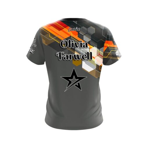 Roto Grip Olivia Farwell Orange Hex CoolWick Bowling Jersey - Image 2
