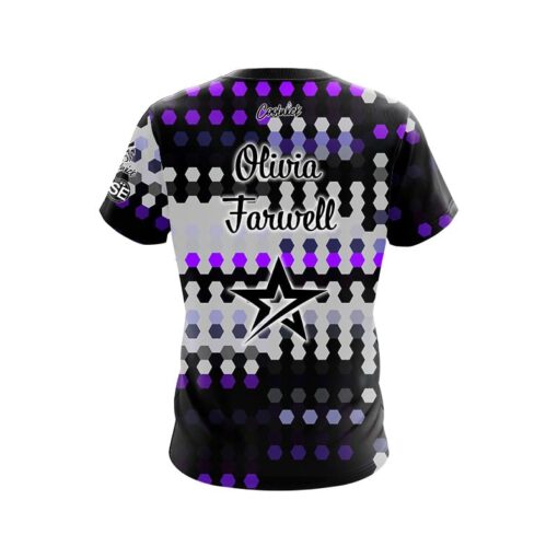 Roto Grip Olivia Farwell Purple Camo Hex CoolWick Bowling Jersey - Image 2