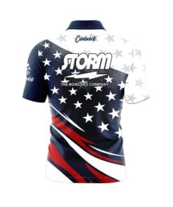 Alternative view of Storm American Sport Wave Quick Ship CoolWick Sash Zip Bowling Jersey