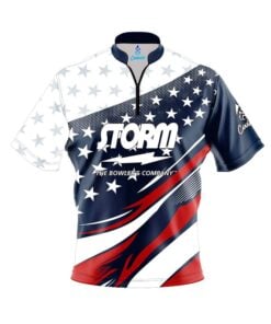 Storm American Sport Wave Quick Ship CoolWick Sash Zip Bowling Jersey
