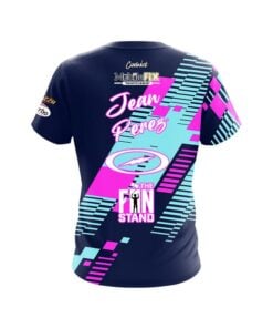 Alternative view of Storm Jean Perez Navy Pink Sport Lines CoolWick Bowling Jersey