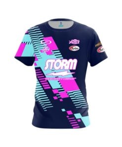 Storm Jean Perez Navy Pink Sport Lines CoolWick Bowling Jersey