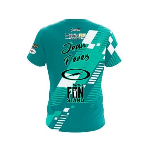 Storm Jean Perez Teal Sport Lines CoolWick Bowling Jersey - Image 2