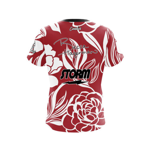 Storm Rebecca Hagerman Painting the Peonys Red CoolWick Bowling Jersey - Image 2