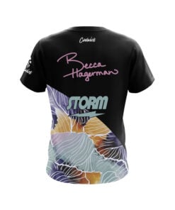 Alternative view of Storm Rebecca Hagerman Watercolor Floral CoolWick Bowling Jersey
