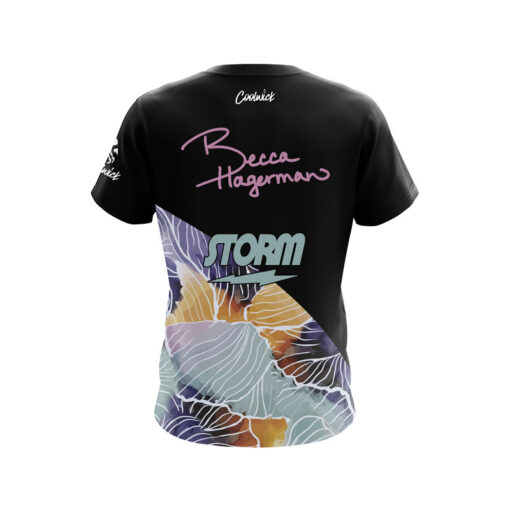 Storm Rebecca Hagerman Watercolor Floral CoolWick Bowling Jersey - Image 2