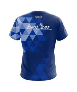 Alternative view of StrikeLife Blue Triangles CoolWick Bowling Jersey