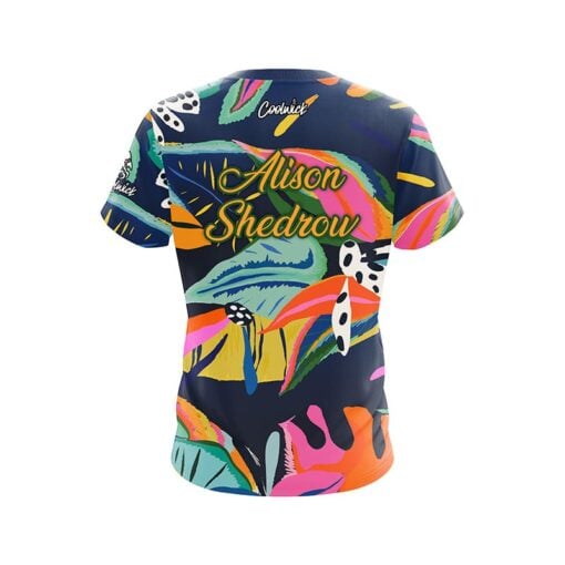 Alison Shedrow Exotic Jungle Leaves CoolWick Bowling Jersey - Image 2