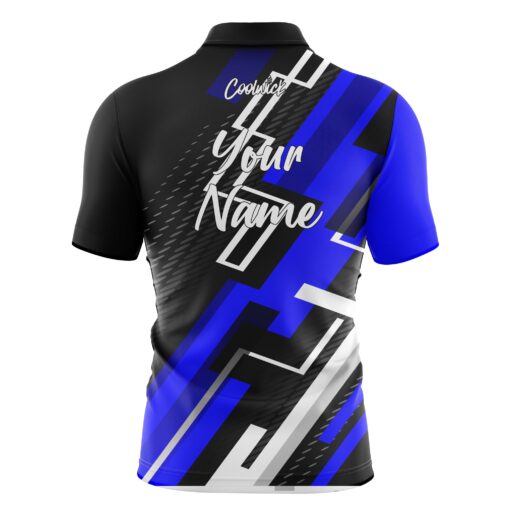CoolWick Elite Blue Dynamo Sash Zip Jersey - Image 2