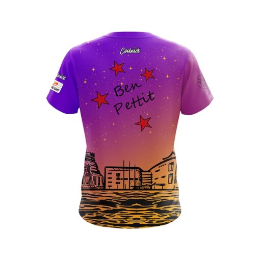 Hammer Ben Pettit Wellington Purple Gold CoolWick Bowling Jersey - Image 2