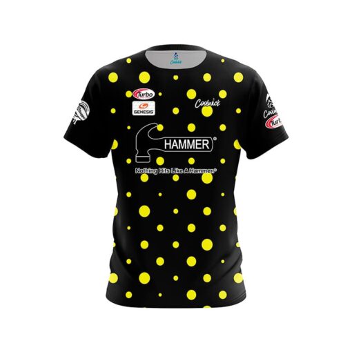 Hammer William Welch Yellow Dots CoolWick Bowling Jersey