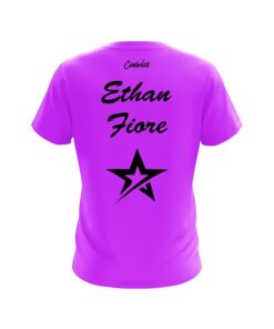 Alternative view of Roto Grip Ethan Fiore Plain Purple Black CoolWick Bowling Jersey
