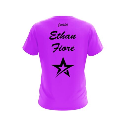 Roto Grip Ethan Fiore Plain Purple Black CoolWick Bowling Jersey - Image 2