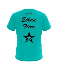 Alternative view of Roto Grip Ethan Fiore Plain Teal Black CoolWick Bowling Jersey