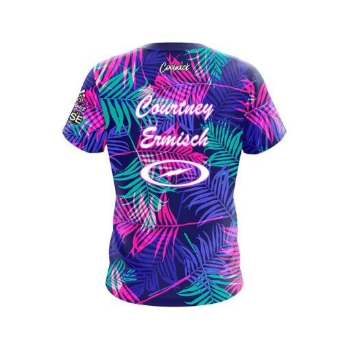 Storm Courtney Ermisch Tropical Flowers CoolWick Bowling Jersey - Image 2