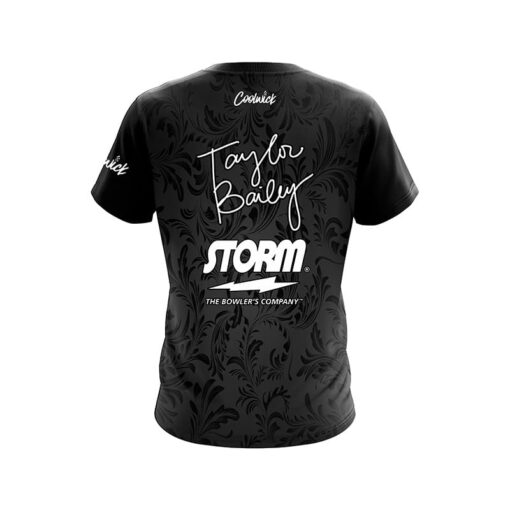 Storm Taylor Bailey Black Floral CoolWick Bowling Jersey - Image 2