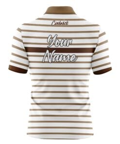 Alternative view of CoolWick Elite Stripe Brown White Sash Zip Jersey