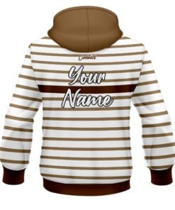 Alternative view of CoolWick Elite Stripe Brown White Hoodie