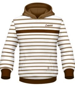 CoolWick Elite Stripe Brown White Hoodie
