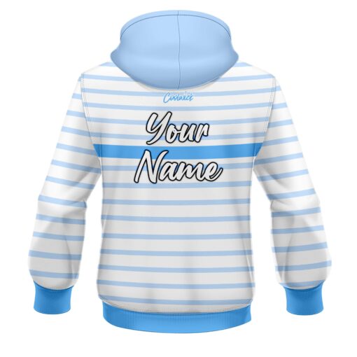 CoolWick Elite Stripe Columbia White Hoodie - Image 2