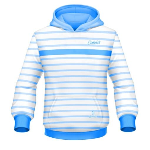 CoolWick Elite Stripe Columbia White Hoodie - CoolWick Bowling Apparel