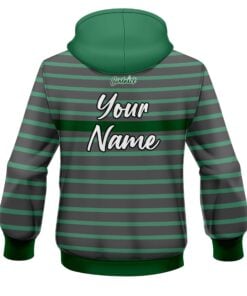 Alternative view of CoolWick Elite Stripe Green Grey Hoodie