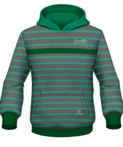 CoolWick Elite Stripe Green Grey Hoodie
