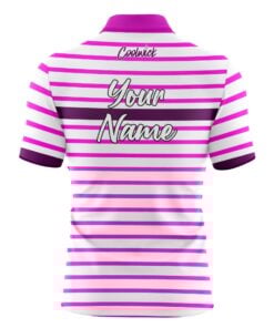 Alternative view of CoolWick Elite Stripe Mageneta White Sash Zip Jersey