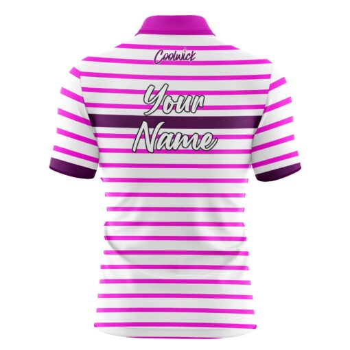 CoolWick Elite Stripe Mageneta White Sash Zip Jersey - Image 2