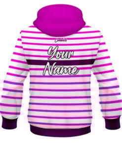 Alternative view of CoolWick Elite Stripe Mageneta White Hoodie