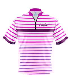 CoolWick Elite Stripe Mageneta White Sash Zip Jersey